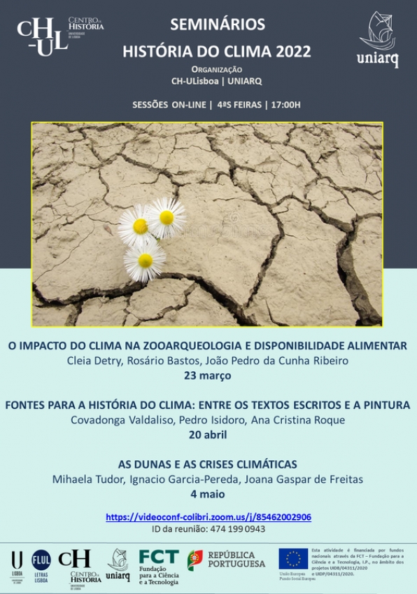 Ciclo de Seminários de História do Clima | Março - Maio de 2022 | Online