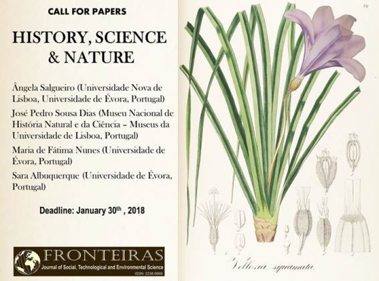 Call for Papers - Fronteiras Journal v.6 n. 3 (2017) (Dossiê &quot;História, Ciência e Natureza&quot;)