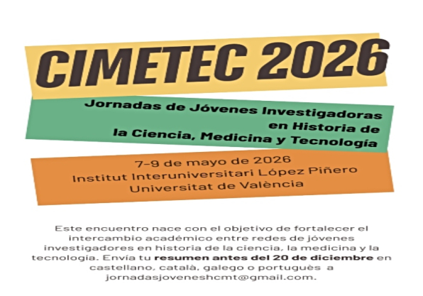 CFP: Jornadas de Jovens Investigadoras em História da Ciência, da Medicina e da Tecnologia (CIMETEC)