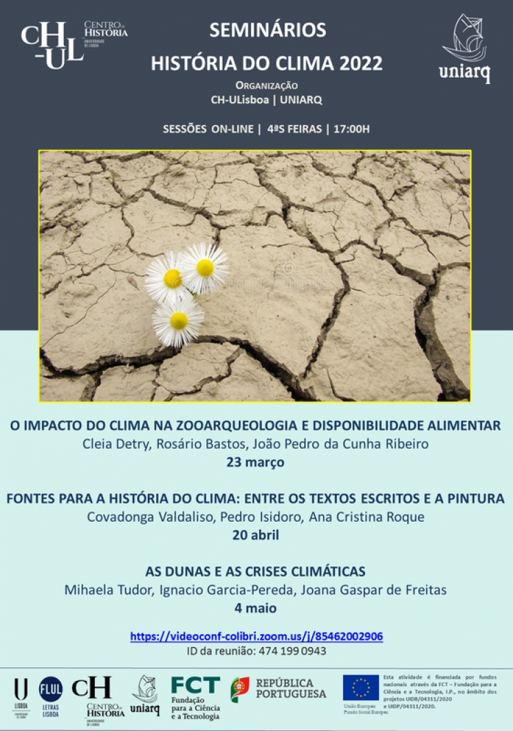 Ciclo de Seminários de História do Clima | Março - Maio de 2022 | Online